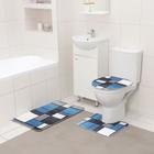 Набор ковриков для ванной и туалета Доляна «Палитра», 3 шт: 50×80 см, 50×40 см, 31×43 см - фото 11516789
