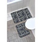 Набор ковриков для ванной и туалета Доляна «Зебра», 2 шт: 50×80 см, 50×40 см - фото 1245477