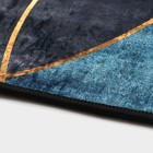 Коврик Доляна «Мэни», 50×80 см, цвет сине-серый - фото 6450771