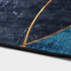 Коврик Доляна «Мэни», 60×90 см, цвет серо-синий - Фото 3