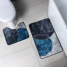 Коврики для ванной и туалета Доляна «Мэни», 2 шт., 50×80 см, 50×40 см - Фото 2