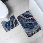 Коврики для ванной и туалета Доляна «Каменная лагуна», 2 шт., 50×80 см, 50×40 см - Фото 7