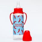 Бутылочка для кормления «Крутой перчик», классическое горло, 250 мл., от 0 мес, цилиндр, с ручками - Фото 4