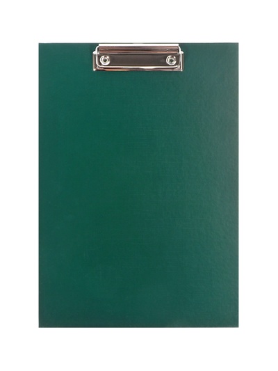 Планшет с зажимом А4, 2 мм, Calligrata прочный, картон/бумвинил, зеленый (клипборд)
