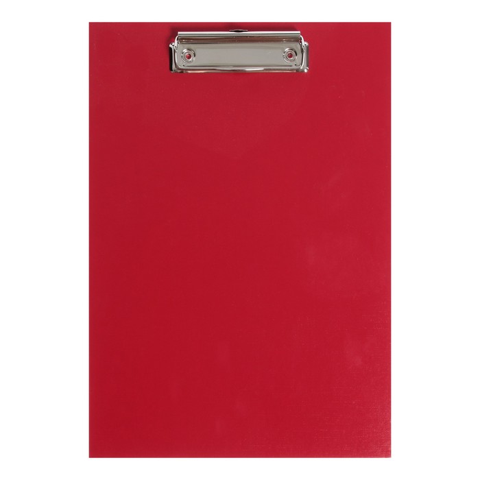 Планшет с зажимом А4, 2 мм, Calligrata прочный, картон/бумвинил, красный (клипборд) - Фото 1