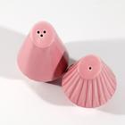 Набор керамический солонка и перечница «Геометрия», 14.5 х 10.8 см, цвет розовый - Фото 3