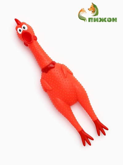 Игрушка пищащая «Задумчивая курица XL» для собак, 41 см, микс цветов