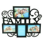 Фоторамка пластик на 4 фото 10х15 см 13х18 см FAMILY чёрная 37,5х45 см - Фото 1