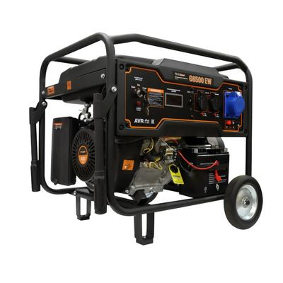 Бензиновый генератор FoxWeld Expert G6500EW, 4Т, блок AVR, 3х220 В, LED дисплей, электропуск