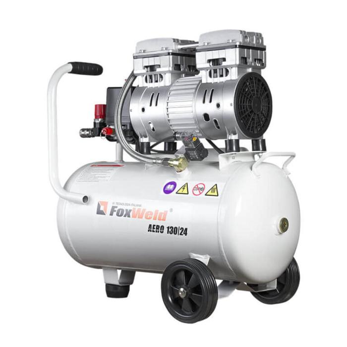 Безмасляный коаксиальный компрессор FoxWeld AERO 130/24 oil-free, 750 Вт, 130 л/мин, 8 бар - Фото 1