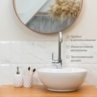 Набор аксессуаров для ванной комнаты «Ромбус», 2 предмета (дозатор для мыла, стакан), цвет белый - Фото 4