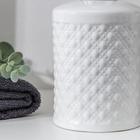 Набор аксессуаров для ванной комнаты «Бусы», 2 предмета (дозатор для мыла, стакан), цвет белый - Фото 2