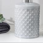 Набор аксессуаров для ванной комнаты «Бусы», 2 предмета (дозатор для мыла, стакан), цвет серый - Фото 2