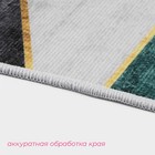 Коврики для дома Доляна «Геометрик», 2 шт., 45×120 см, 40×60 см, зелёно-серые - Фото 4