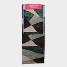 Набор ковриков Доляна «Геометрик», 2 шт, 45×120 см, 40×60 см, цвет зелёно-серый - фото 6450912