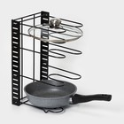 Подставка для сковородок Доляна, 25×22×38 см, цвет чёрный - Фото 6