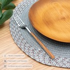 Салфетка сервировочная на стол «Тэри», 38×38 см, серая - Фото 4