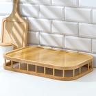 Поднос прямоугольный Доляна Jungle, 45×30 см, бамбук - Фото 4