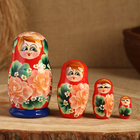 Матрёшка 5-ти кукольная "Кристи Сувенирка", 10-11 см, ручная роспись - фото 9730007