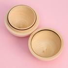 Шар деревянный точеный открывной, D=6 см - фото 21326371