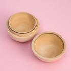 Шар деревянный точеный открывной, D=8 см (комплект 2 шт) - фото 21326374