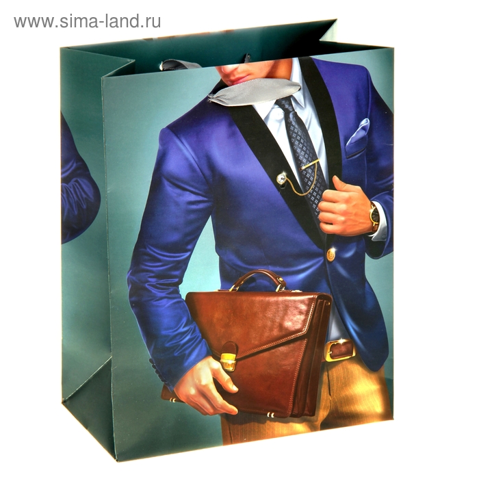 Пакет ламинированный вертикальный (стразы) «Бизнесмен», 26 × 32 см - Фото 1