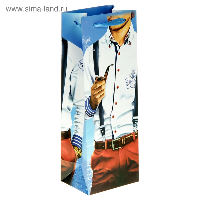 Пакет ламинированный вертикальный под бутылку «Капитан», 13 × 36 см - Фото 1