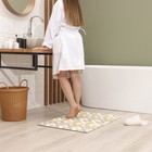 Коврик для ванной SAVANNA «Роиз», 60×90 см, цвет горчично-серый - Фото 5