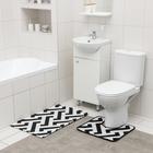Набор ковриков для ванной и туалета SAVANNA «Мол», 2 шт: 50×80 см, 40×50 см - фото 9340510