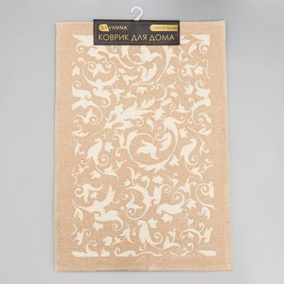 Коврик для ванной SAVANNA «Вей», 60×90 см, коричневый