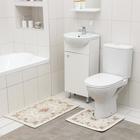 Набор ковриков для ванной и туалета SAVANNA «Розалия», 2 шт: 50×80 см, 40×50 см - фото 318583329