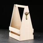 Ящик для пива 22,5х15,5х33 см под 6 бутылок, натуральный - фото 24685534