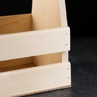 Ящик для пива 22,5х15,5х33 см под 6 бутылок, натуральный - фото 24685536