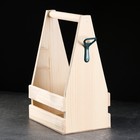 Ящик для пива 22,5х15,5х33 см под 6 бутылок, натуральный - фото 24685539