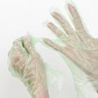 Перчатки одноразовые полиэтиленовые, размер L, 0,6 г, 100 шт/уп, цвет зелёный - Фото 2