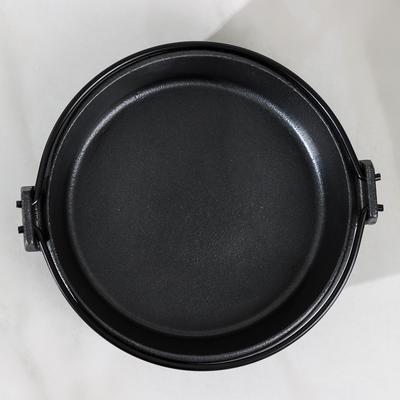 Котелок, 20×5.5 см, с ручкой, чугун, чёрный