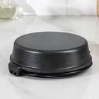 Котелок, 20×5.5 см, с ручкой, чугун, чёрный - Фото 3