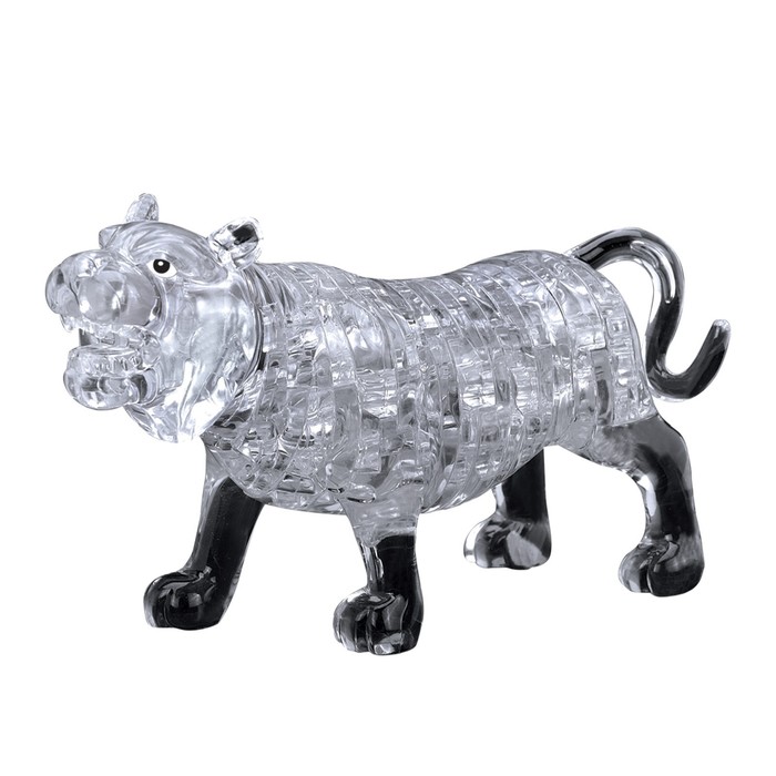 3D пазл «Волшебный тигр», кристаллический, 46 деталей, цвета МИКС - фото 1886666558