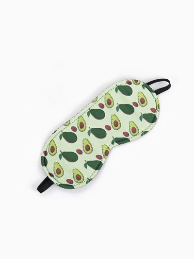 Маска для сна «Авокадо», 19.5×8.5 см, резинка одинарная, зелёная