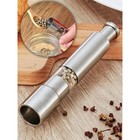 Мельница для специй «Элит», 15×2.5 см, металлический механизм, серебристая - Фото 4