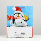 Пакет подарочный новогодний «Мишка и пингвин», 26?32?12 см (комплект 12 шт) - фото 32234449