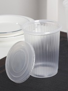 Стакан одноразовый с крышкой «Ребристый», 500 мл, пластик, d=9.5 см, прозрачный - Фото 2