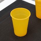 Стакан пластиковый одноразовый «Мопс», 200 мл, цвет жёлтый - Фото 2