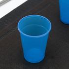 Стакан одноразовый пластиковый «Мопс», 200 мл, цвет синий - Фото 2