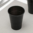 Стакан одноразовый пластиковый «Мопс», 200 мл, чёрный - Фото 2