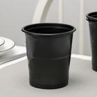 Стакан одноразовый «Бочонок», 500 мл, пластик, d=9.5 см, чёрный - Фото 1