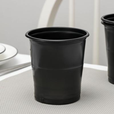 Стакан одноразовый «Бочонок», 500 мл, пластик, d=9.5 см, чёрный