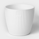Кашпо для цветов со вставкой «Эви», 3 л, d=18, белое - Фото 2