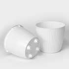 Кашпо для цветов со вставкой «Эви», 3 л, d=18, белое - Фото 4