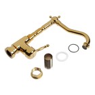 Смеситель для раковины ZEIN Ретро, высокий излив, без подводки, латунь, цвет золото - Фото 11